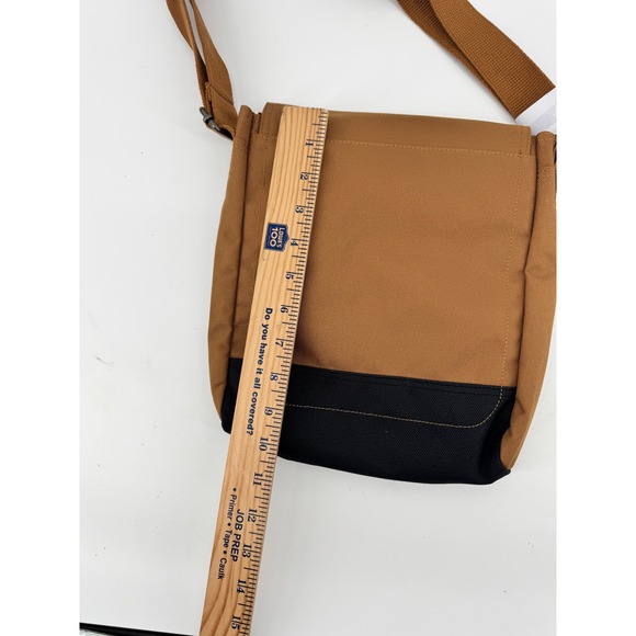 New Carhartt Crossbody Snap Bag Mens OS Brown Black Rain Defender Utility Bag - Picture 5 of 9